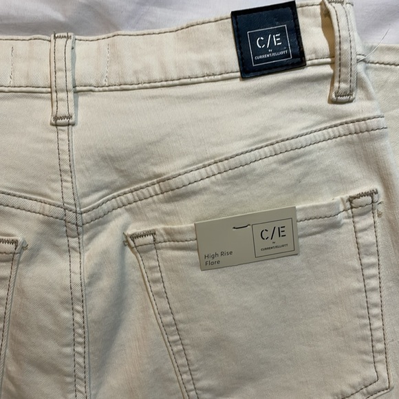 NWT Current Elliot High Rise Flare Cream Jeans in size 27 - Picture 7 of 8